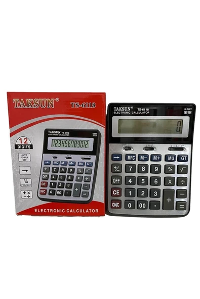 Kampüs Kırtasiyem Ts-6118 12 Haneli Büyük Boy Hesap Makinesi, One Size ürün görseli 1