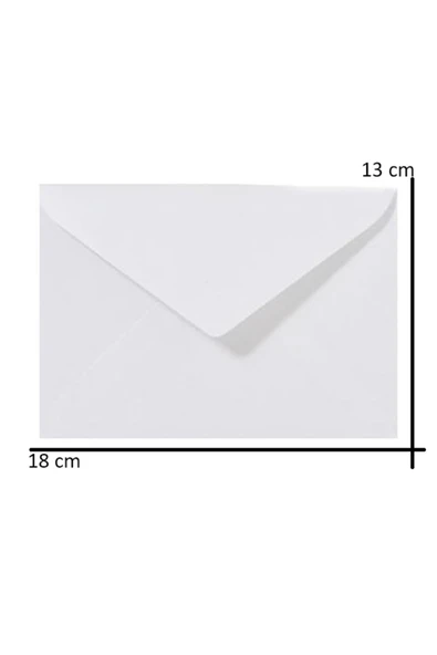 Kampus Kırtasiyem 12 Adet 13*18 Beyaz Davetiye Lüks Tebrik Kartı Mektup Mühür Cüzdan Büyük Kapasiteli Torba Zarf - Resim 7
