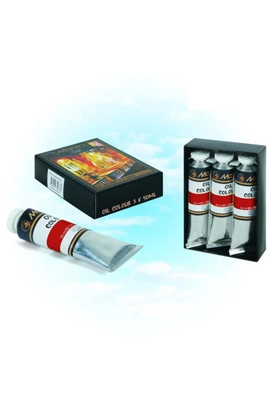 Marie's art Yağlı Boya 50 ml 302 Scarlet (E1384) 3 Lü Set ürün görseli 1