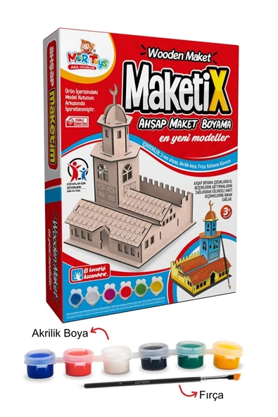 AyasEğiticiOyuncak Ahşap Kuş Evi Boyama Seti - Kuş Evi Maket Boyanabilir Set Demonte olarak gönderilmektedir. - Resim 2