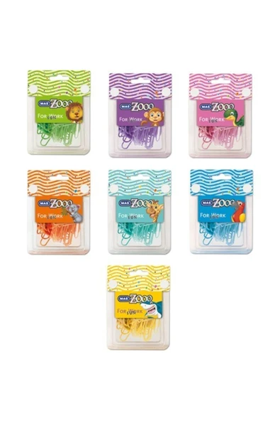 Mas stationery Ataş Zoo Şeffaf Dörtgen Kutu No: 3 610 ürün görseli 1