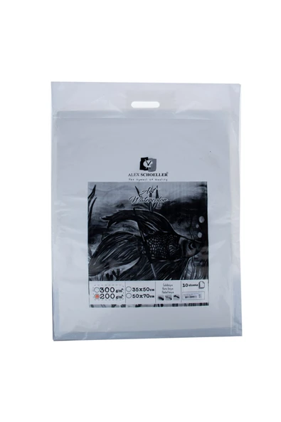 Alex Schoeller Sulu Boya Kağıdı 50X70Cm 200Gr 10 Lu Poşetli Alx-9063 9063 ürün görseli