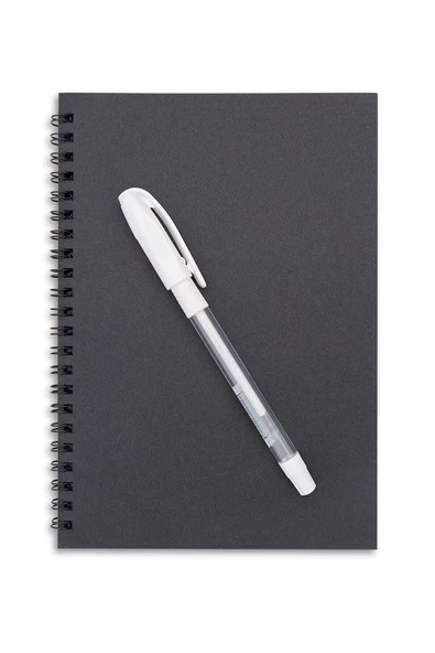 Four Kids Siyah Yapraklı Defter Spiralli 14x20 20 Yaprak 40 Sayfa Beyaz Jel Kalem - Resim 3