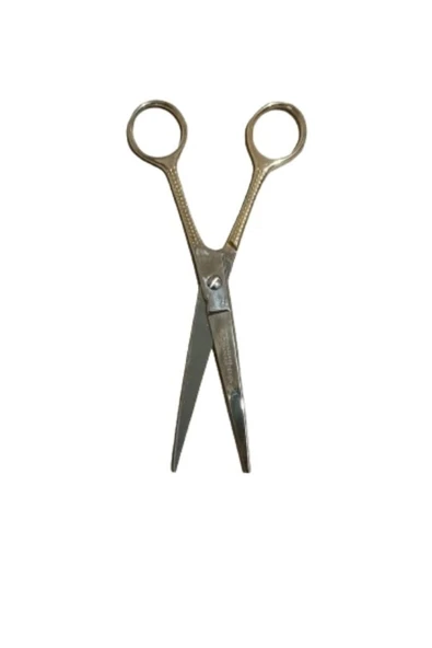 Kampus Kırtasiyem Berber Makası Sarı 7 no Saç Sakal Bıyık Kesim Makası Paslanmaz Çelik Makas - Profesyonel Kalite ürün görseli 1