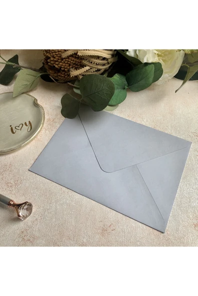 Kampus Kırtasiyem 50 Adet Gri Davetiye Zarfı, Kaliteli Mektup Zarf 13x18 Cm (110GR) ürün görseli 1
