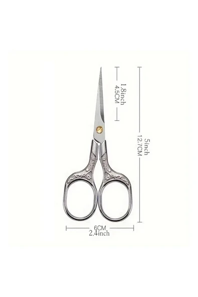 Kampus Kirtasiyem Söz / Nişan Makası Gümüş Renk Kurdale Makası Açılış Özel Gün Makası Silver Renk Dikiş Nakış Makası - Resim 2