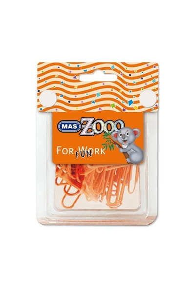 Mas stationery Zoo - Seffaf Dörtgen Kutuda Plastik Kapli Atas - No:3 - Oranj 610 ürün görseli 1