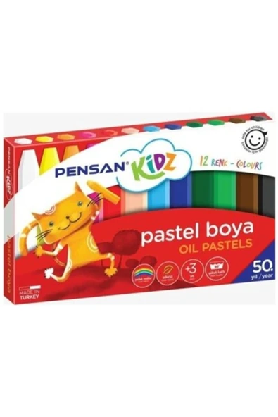 Pensan Kidz 12'li Yağlı Pastel Boya ürün görseli 1