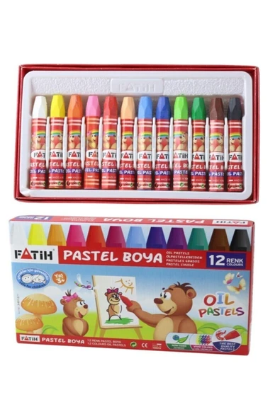 Fatih Kırtasiye Renkli Pastel Boya 12'li ürün görseli 1