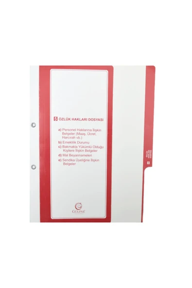 Gülpaş Kırtasiye Gülpaş Öğretmen Özlük Dosyası İçi 8 Dosya Kod:699 - Resim 7