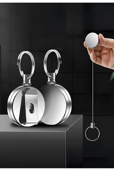 Kampüs Kırtasiyem Full Metal Premium Çelik Kasa Yoyo Yaka Kartlık - Resim 2