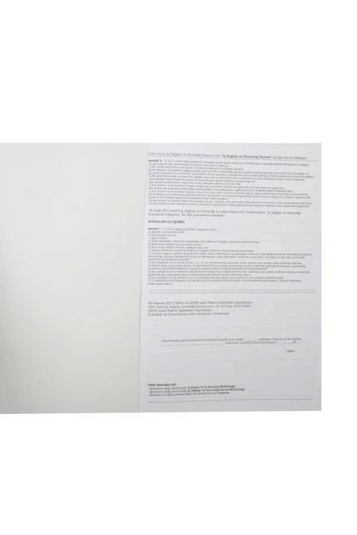 Gülpaş Kırtasiye Gülpaş A4 İşçi Sağlığı ve İş Güvenliğine İlişkin Tespit ve Öneri Defteri Kod:227 - Resim 3