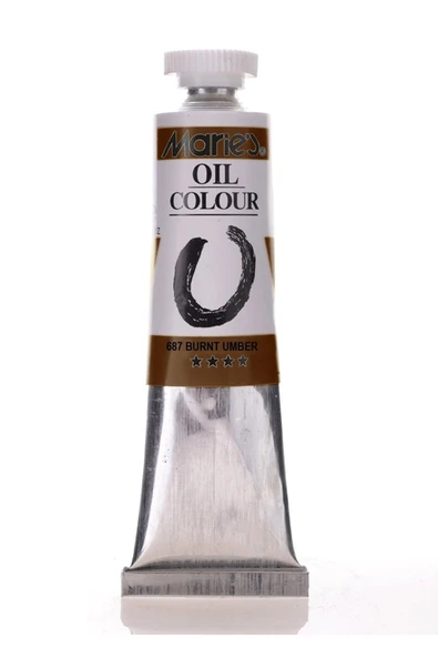 Marie's art Oil Colour Yağlı Boya 50ml 687 Burnt Umber ürün görseli 1