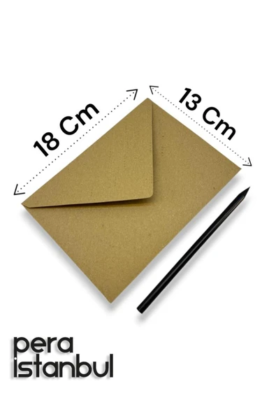 Kampus Kırtasiyem 250 Adet Mektup Zarfı 13x18cm 100gr. Kraft - Resim 2