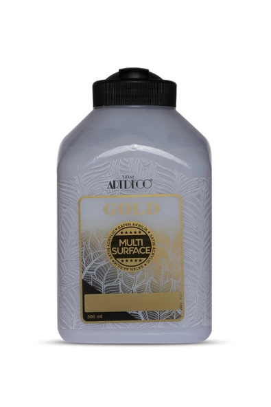 Artdeco lisans kırtasiye Gold Multi Surface Saten Akrilik Boya 500ml 341 İstiridye Gri ürün görseli 1