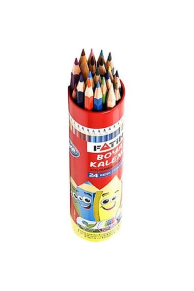 Fatih Kırtasiye Metal Tüp 24'lü Kuru Boya Kalemi 24 Renk Kuru Boya Tam Boy - Resim 2