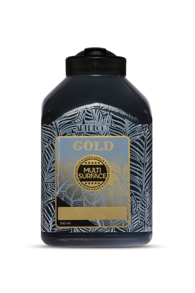 Artdeco lisans kırtasiye Gold Multi Surface Saten Akrilik Boya 500ml 360 Siyah ürün görseli 1
