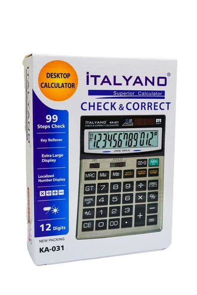 Kampus Kırtasiyem Dijital Hesap Makinesi Italyano Ka-031 - Resim 2