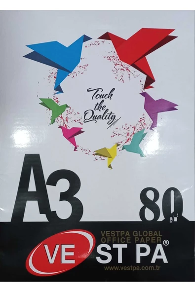 Alkim Kağıt Sanayi Vespa A3 Fotokopi Kağıdı 297*420 Mm 500 Sayfa 1 Paket Beyaz A4 Kağıdının Iki Katı Büyüklükte - Resim 2