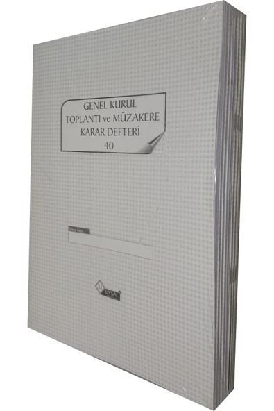 UYSAL Genel Kurul Toplantı Ve Müzakere Karar Defteri 40 Yaprak(80SYF) Numaralı 10 Lu Paket ürün görseli 1
