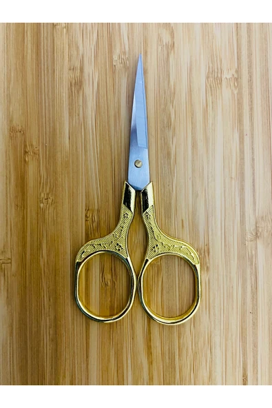 Öztürk Antik Şekilli Makas. Evde, Ofiste, Dikiş, Nakış, Söz, Nişan, Düğün ve Davetiyelerde. 12.5cm. - Resim 2