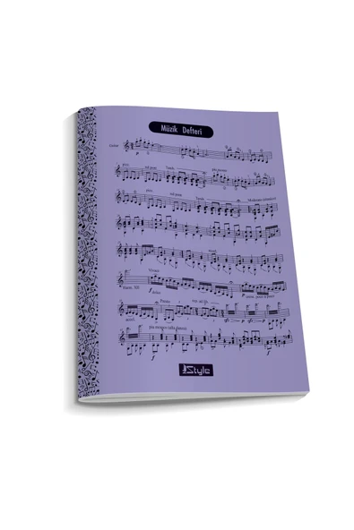 UMUT DEFTER A4 Kapak 40 Yaprak Müzik Defteri Mor Plastik Kapak Sol Anahtarlı Kareli Nota Ve Notları Yazmak Için ürün görseli 1