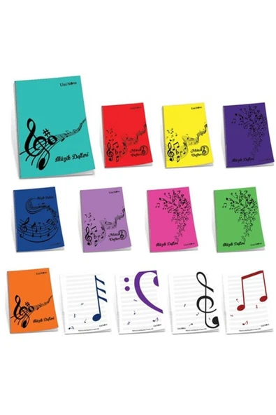 Kampus Kırtasiyem Müzik Defteri Büyük Boy 30 Yaprak Sol Anahtarlı Spiralli Plastik Kapak ürün görseli 1