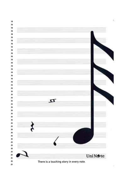 Micro A4 Müzik Defteri 30 Yaprak Spiralli Plastik Kapak Beyaz Renk Farklı Görseller - Resim 2