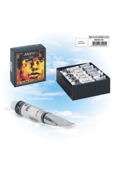 Marie's art Mrmar0181 Zinc Titanium White 106 12 Ml Tek Renk Yağlı Boya ürün görseli 1