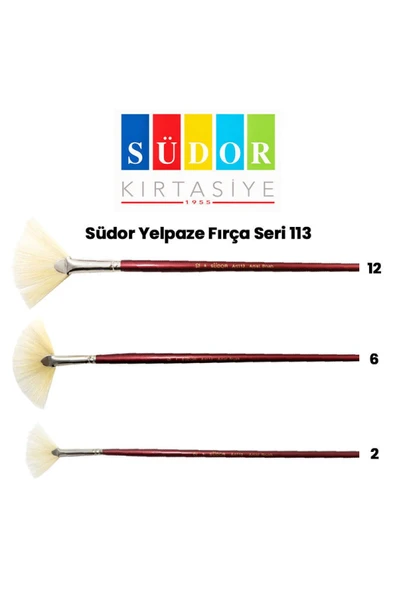 Südor Yelpaze Fırça Seri 113 3'lü Set ürün görseli 1