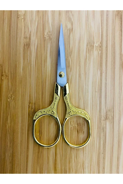 Öztürk Antik Şekilli Makas. Evde, Ofiste, Dikiş, Nakış, Söz, Nişan, Düğün ve Davetiyelerde. 12.5cm. ürün görseli 1