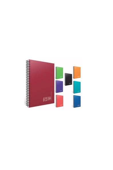 Gıpta Spiralli Plastik Kapak Defter Eko A6 Küçük Boy 60 Yaprak Çizgili 6416 (12 Li Paket) ürün görseli 1