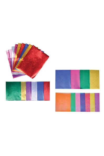 KESKİN COLOR Karşık Renk Elişi Kağıdı Rainbow Kalpli 10 Renk 60 gram (5 Paket) ürün görseli 1