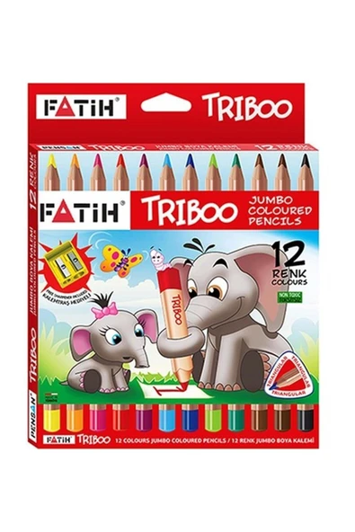 Fatih Kırtasiye Fatih Tribo Üçgen Jumbo Boya Kalemi 12li ürün görseli 1