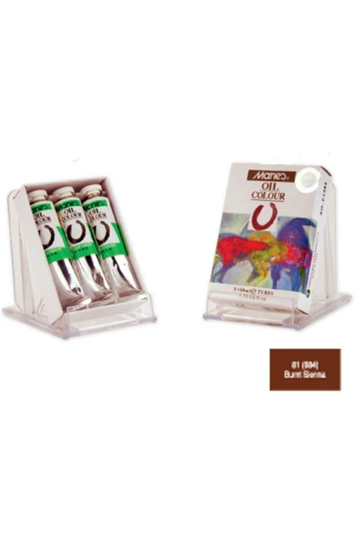 Marie's art Yağlı Boya 50 ml 684 Burnt Sienna E1384 81 3 Lü (1 Paket 3 Adet) ürün görseli 1