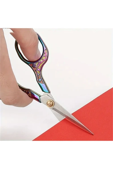 Kampus Kırtasiyem Vintage Tarzı Paslanmaz Çelik Makas - Resim 5