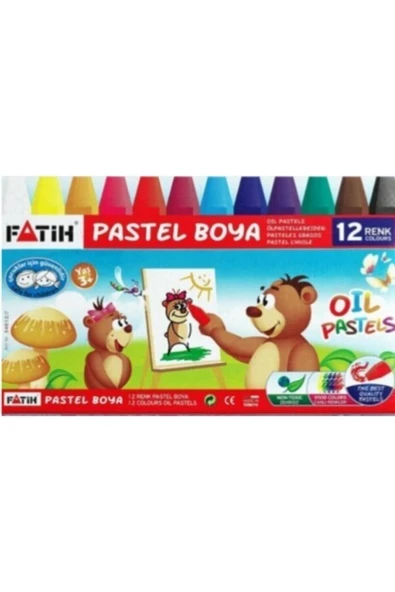 Kampus Kırtasiyem Fatih Yağlı Pastel Boya 12'li ürün görseli 1