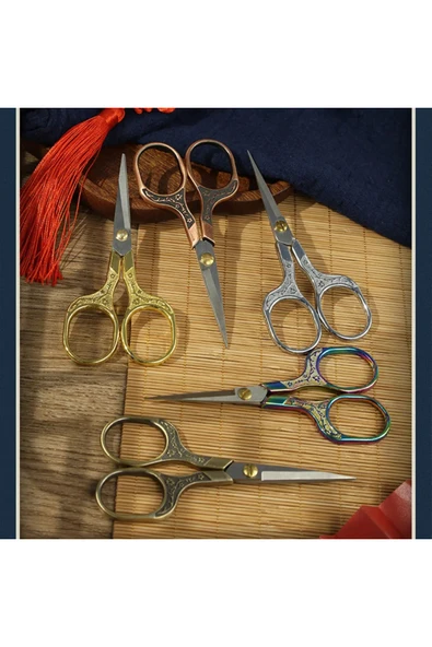 Choice Yeni Paslanmaz Çelik Nakış Makası Kumaş İpliği Dikiş Makası El Sanatları Ev Nakışı İçin... - Resim 7