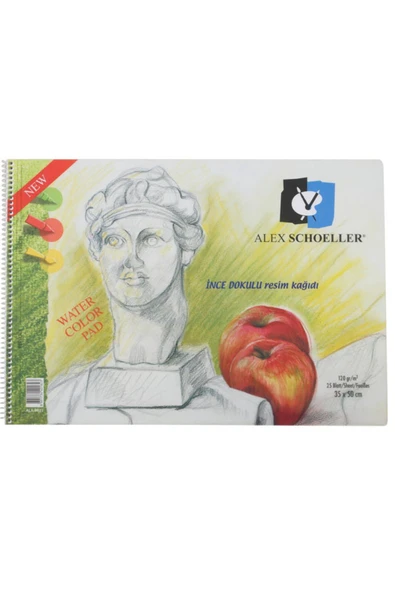 Alex Schoeller Resim Defteri Spiralli Şeffaf Kapak 120 GR 35X50 25 Syf.Alx-0823 ürün görseli 1