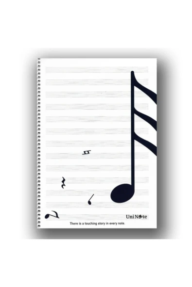 ÇINAR DEFTER Çınar Uni Note 30 Sayfa Spiralli Müzik Defteri Siyah Plastik Kapak ürün görseli 1