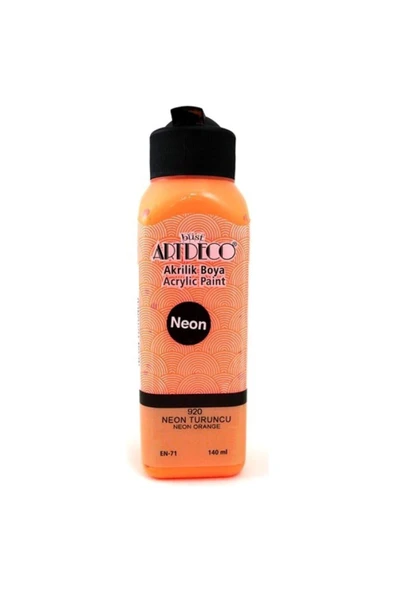 Artdeco lisans kırtasiye Akrilik Boya 140ml Neon Turuncu 920 ürün görseli 1