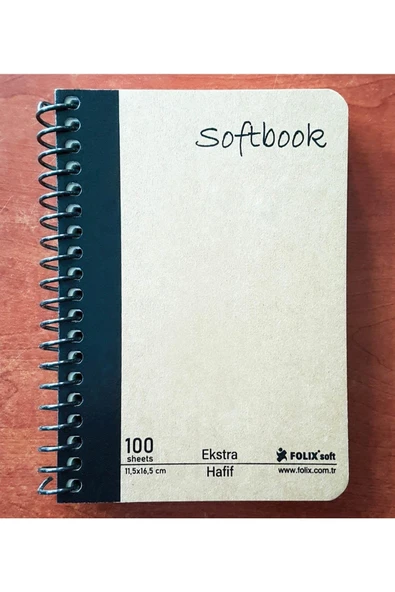 Kampüs Kırtasiyem Ekstra Hafif Sert Kapak Spiralli Defter 11,5x16,5 Cm 100 Yp. Kareli ürün görseli 1