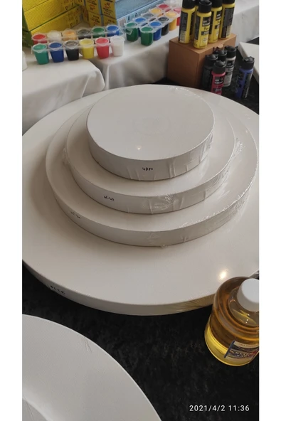 Kampus Kırtasiyem 30 Cm Daire Tuval - Resim 4