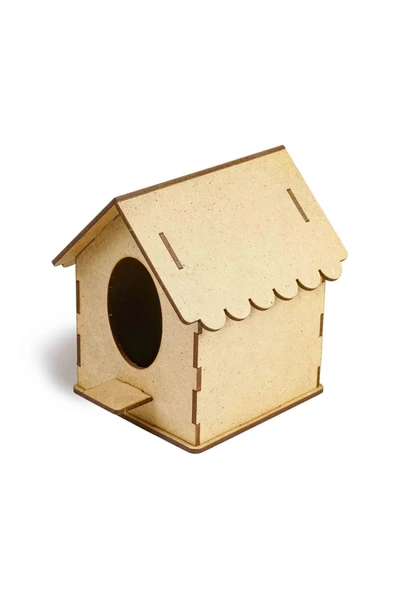 Kelebek Oyuncak Maket Kuş Evi Ahşap Maket Kuş Evi Naturel Kuş Evi Boyama Kuş Evi Boyama Maketi Eğitici Maket Boyama - Resim 2