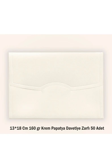Yener Fotokopi Ile Baskıya Uygun 160 Gr.13*18 Cm Davetiye Zarfı Saten Krem 1. Kalite 50 Adet - Resim 5