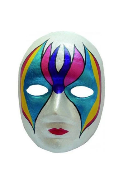 Kampus Kırtasiyem 5 Adet, Karton Maske, Boyanabilir, Eğitici Maske Boyama, Etkinlik Ve Hobi Maskesi - Resim 3