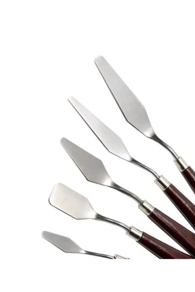 everart Resim Spatula Seti, Metal Spatula 5'li - Resim 4