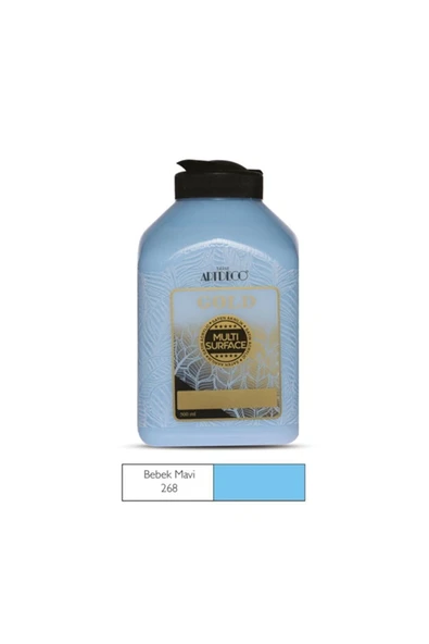 Artdeco lisans kırtasiye Gold Multi Surface Akrilik Boya 500 Ml. 268 Bebek Mavi ürün görseli 1