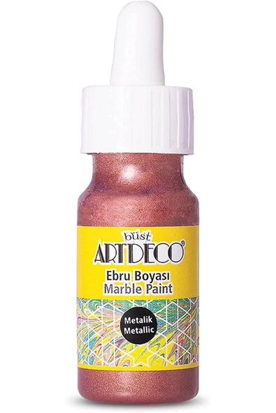 Artdeco lisans kırtasiye Damlalıklı Metalik Ebru Boyası 30ml Bakır / 17b28 ürün görseli 1