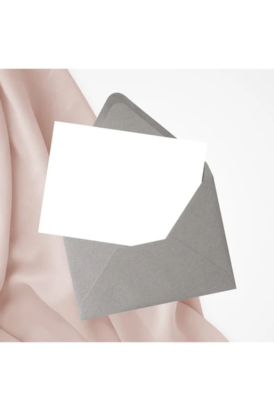 Kampus Kırtasiyem 50 Adet Gri Davetiye Zarfı, Kaliteli Mektup Zarf 13x18 Cm (110GR) - Resim 4